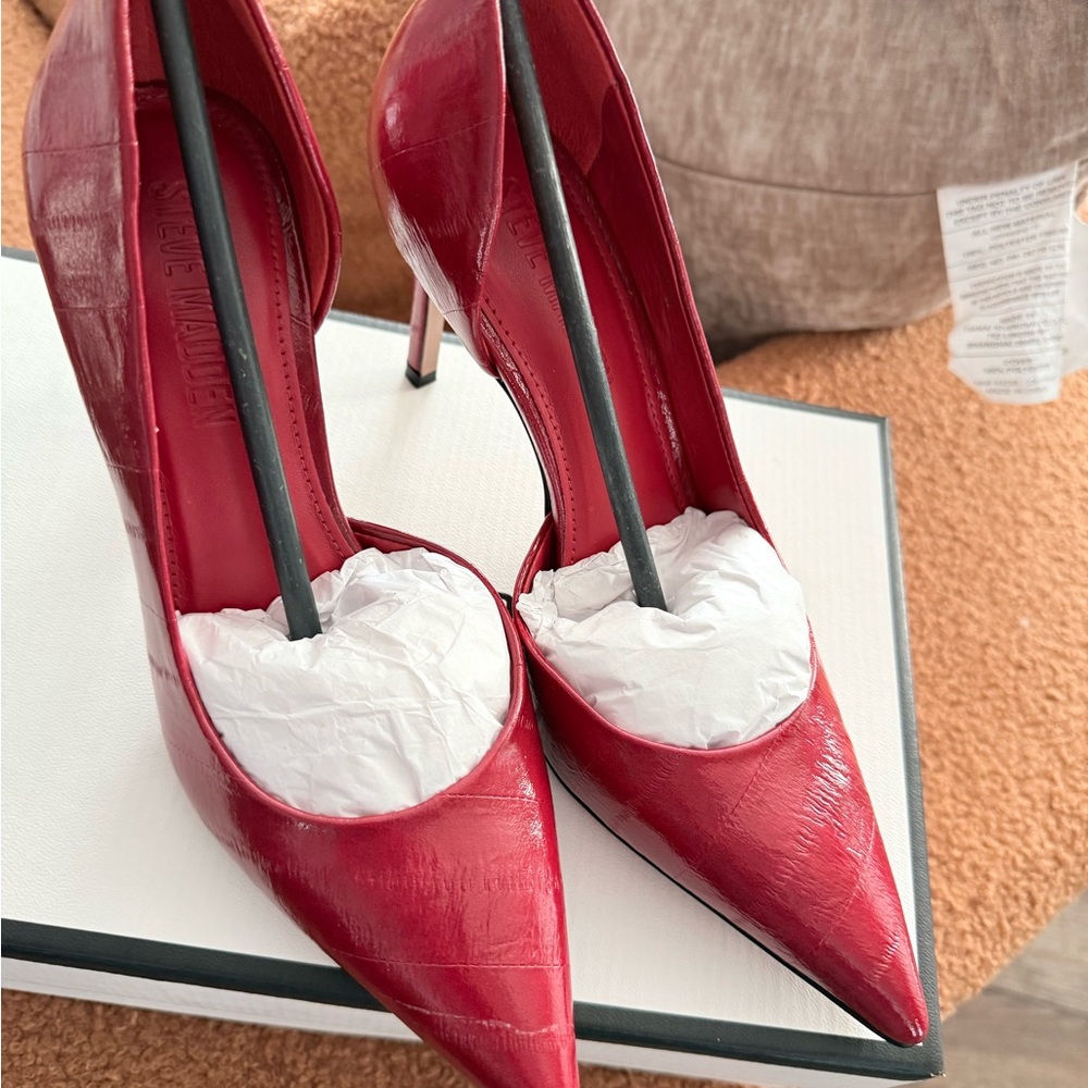 Steve Madden Glossy Red Heels